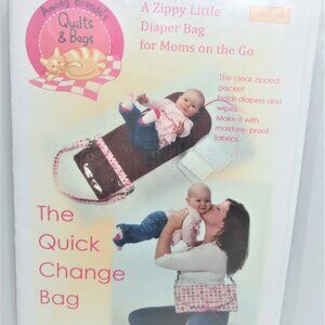 ON The GO ZIPPY Little DIAPER BAG Change Bag Among Brenda's Quilts & Bags Craft